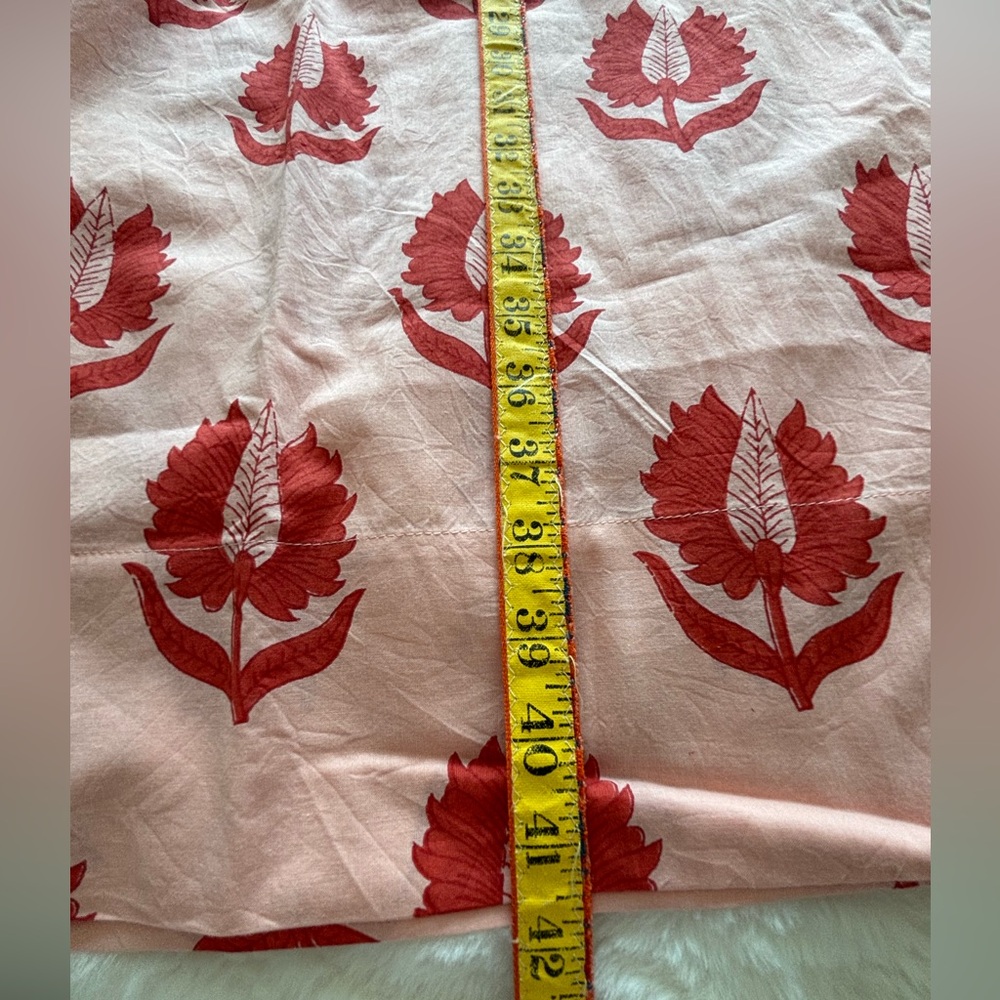 Daughters of India Pink Wide-Leg Jumpsuit with Red Motif - Picture 9 of 13